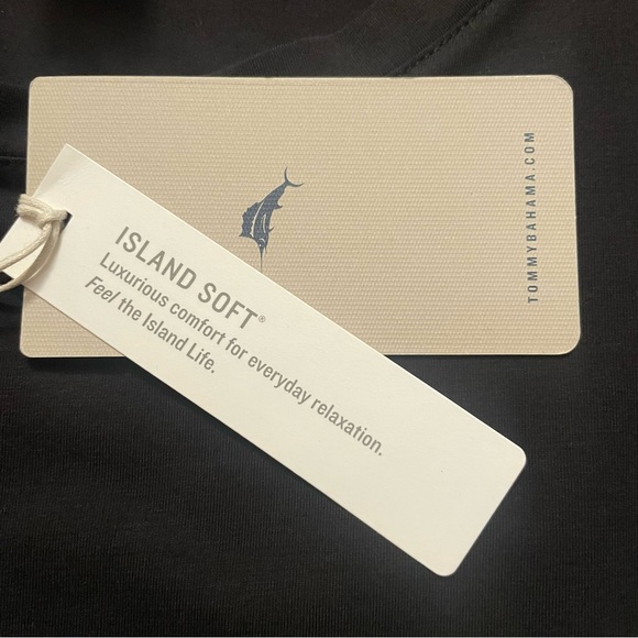 NWT Tommy Bahama Island Soft Black T-Shirt size L - Picture 8 of 12